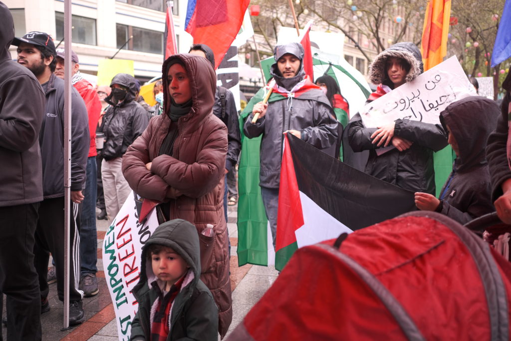 Families showed up, children and their mothers, were present at the rally.