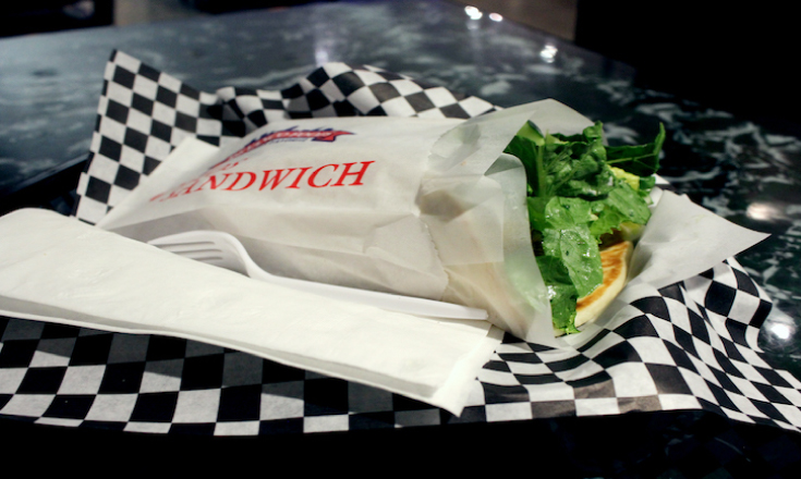 Falafel sandwich from Al Bacha on Broadway