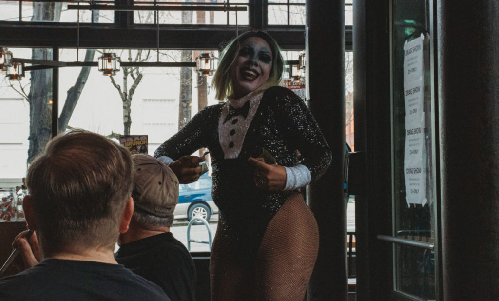 Energy comes alive through one of the performing queens.